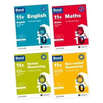 Bond 11+ 10 Minute Tests Bundle for Age 8-9 | For GL Assessment & other 11 plus exams | English, Maths, Verbal Reasoning, and Non-verbal Reasoning,