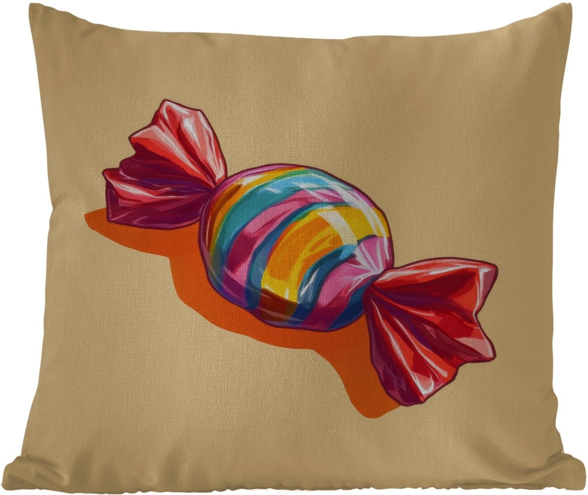 PillowMonkey Buitenkussen Weerbestendig - Geel - 50 x 50 cm