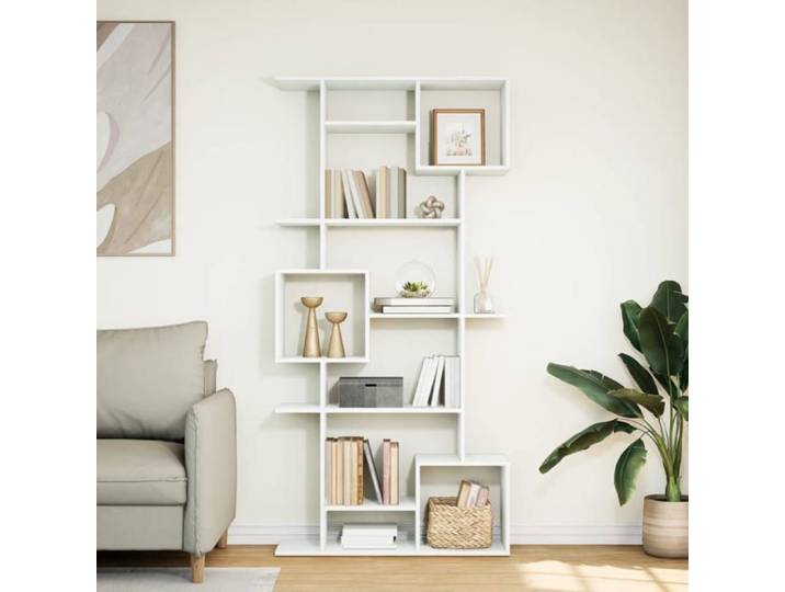 Étagère pour livres - Blanc - Bibliothèque moderne - blanc 92x29x188 cm - bois d'ingénierie B1628