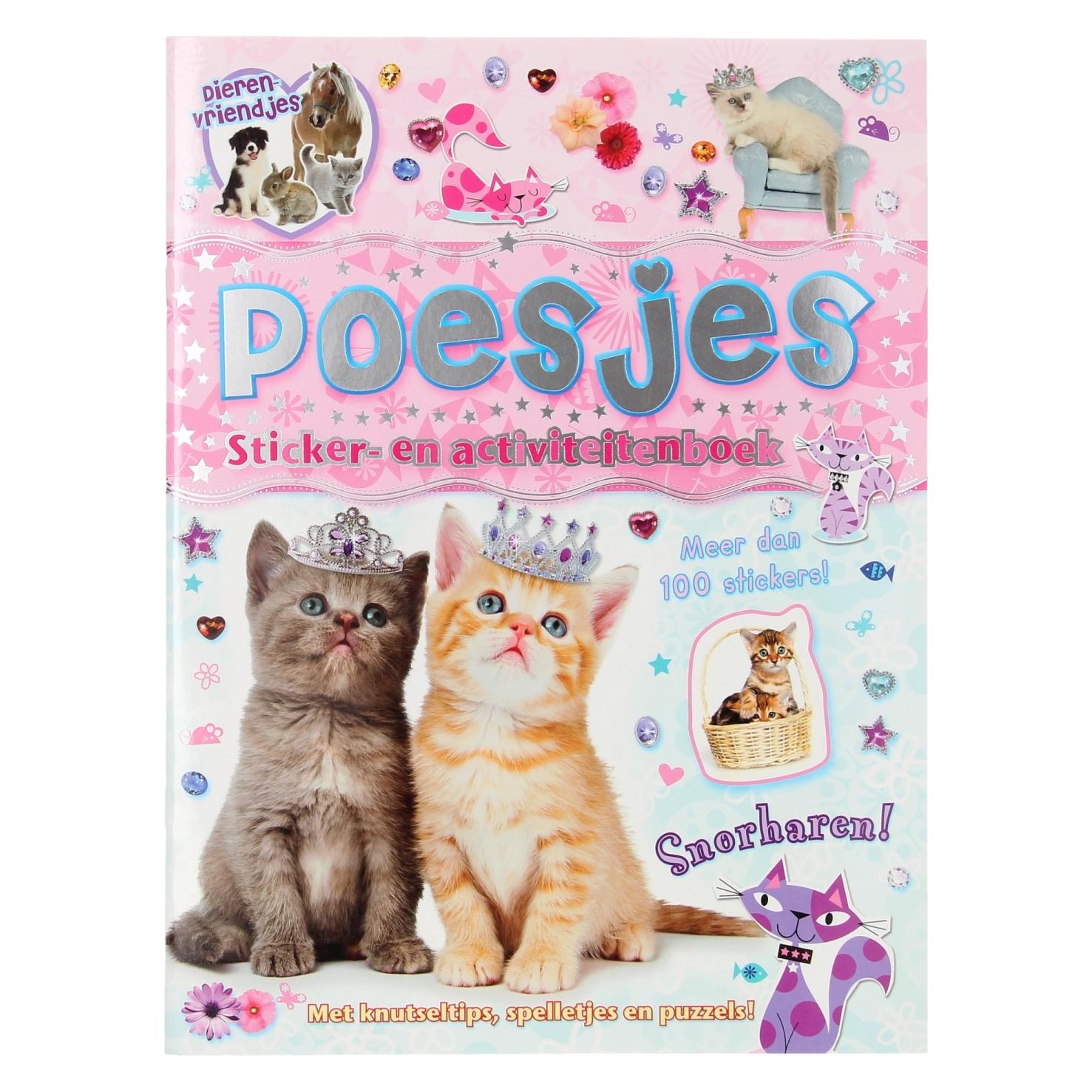 Rebo Poesjes sticker- en activiteitenboek - Dierenvriendjes: Met meer dan 100 stickers, knutseltips, spel (100 Sticker) (52237772)