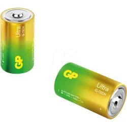 GP U2 D - Ultra, Alkaline Batterie, D (Mono), 2er-Pack