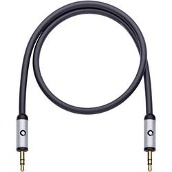 Klinke Audio Anschlusskabel [1x Klinkenstecker 3.5 mm - 1x Klinkenstecker 3.5 mm] 5.00 m Schwarz vergoldete Steckkontakte Oehlbach i-Connect J-35 60017