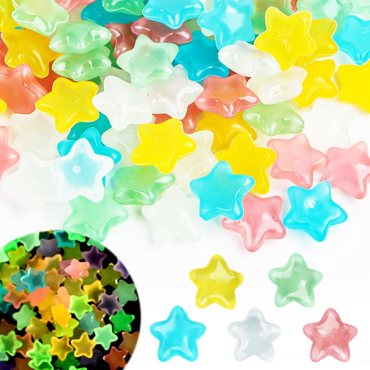 100 stuks Lichtgevende Decoratieve Stenen voor Tuin en Aquarium