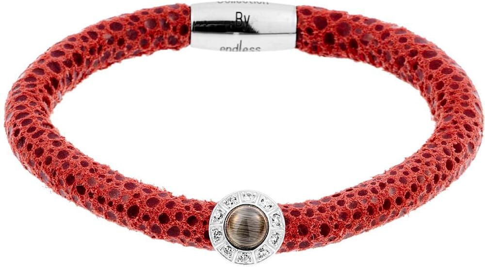 Bracelet Endless En Cuir Et Charm'S En Argent 925/1000 Femme