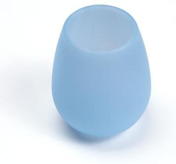 Modern Mode Marketplace Collapsible Silicone Wine Cup Portable Camping Cup Shatterproof Foldable Travel Drinkware blue