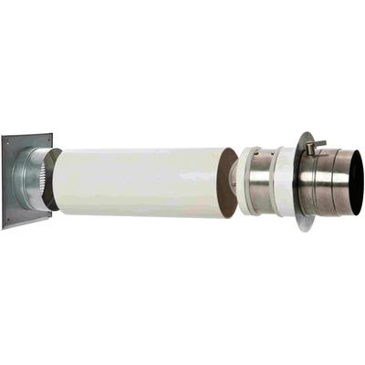 Kamindurchführung JUSTUS, weiß, Edelstahl, Wanddurchführungen, für externe Luftzufuhr, Ø 10 mm