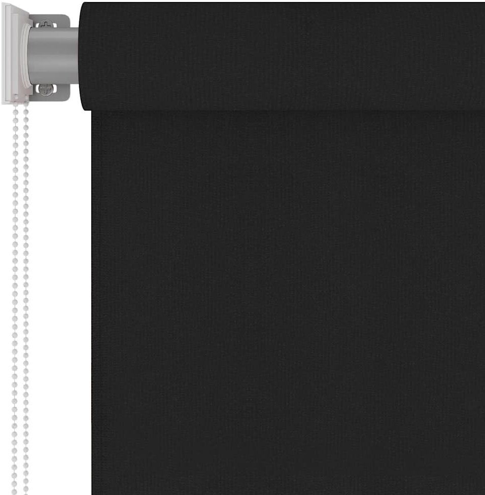 vidaXL Store roulant d'extérieur 125 (l) x 140 (H) cm noir