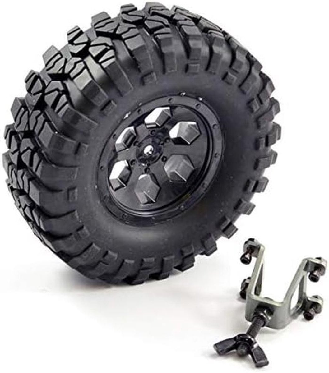 Reservewielhouder voor RC Auto met Zwarte Zeshoekige Velg