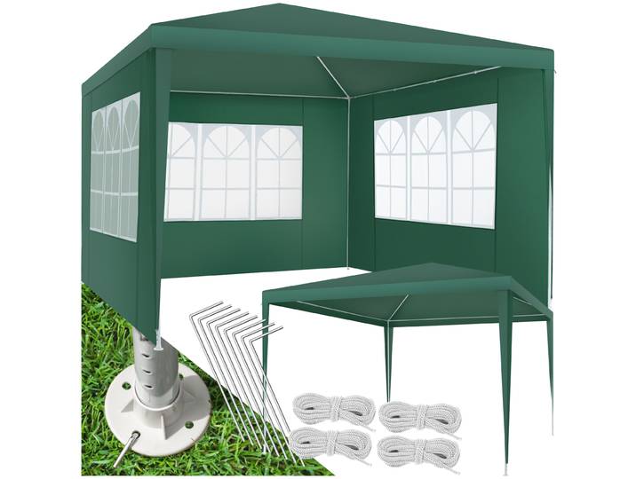 Pavillon imperméable BARINAS avec 3 parois latérales - vert