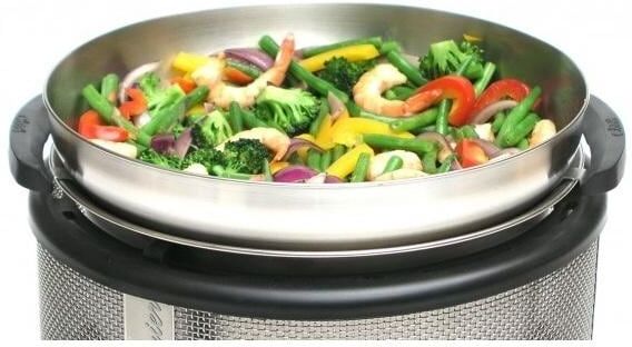 Wok "COBB Premier", silber (silberfarben), B:34cm H:6,4cm Ø:30cm, Pfannen, Wok silberfarben Ø 30cm + Höhe 6,4cm