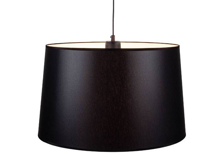 Pendelleuchte Shoto 3-flammig Ø 55cm Schwarz/Schwarz/Weiß Baumwollstoff E27