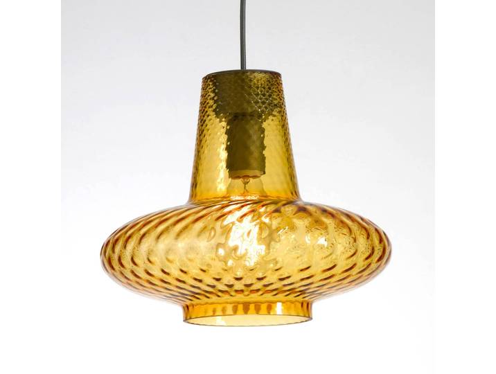 AILATI Glas Hängelampe Giulietta, dimmbar, gelb / orange, für Wohn- / Esszimmer, Glas, Modern, Pendelleuchte