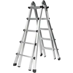 PROREGAL Teleskopleiter 4-teilig ohne Traverse 4x5 Sprossen