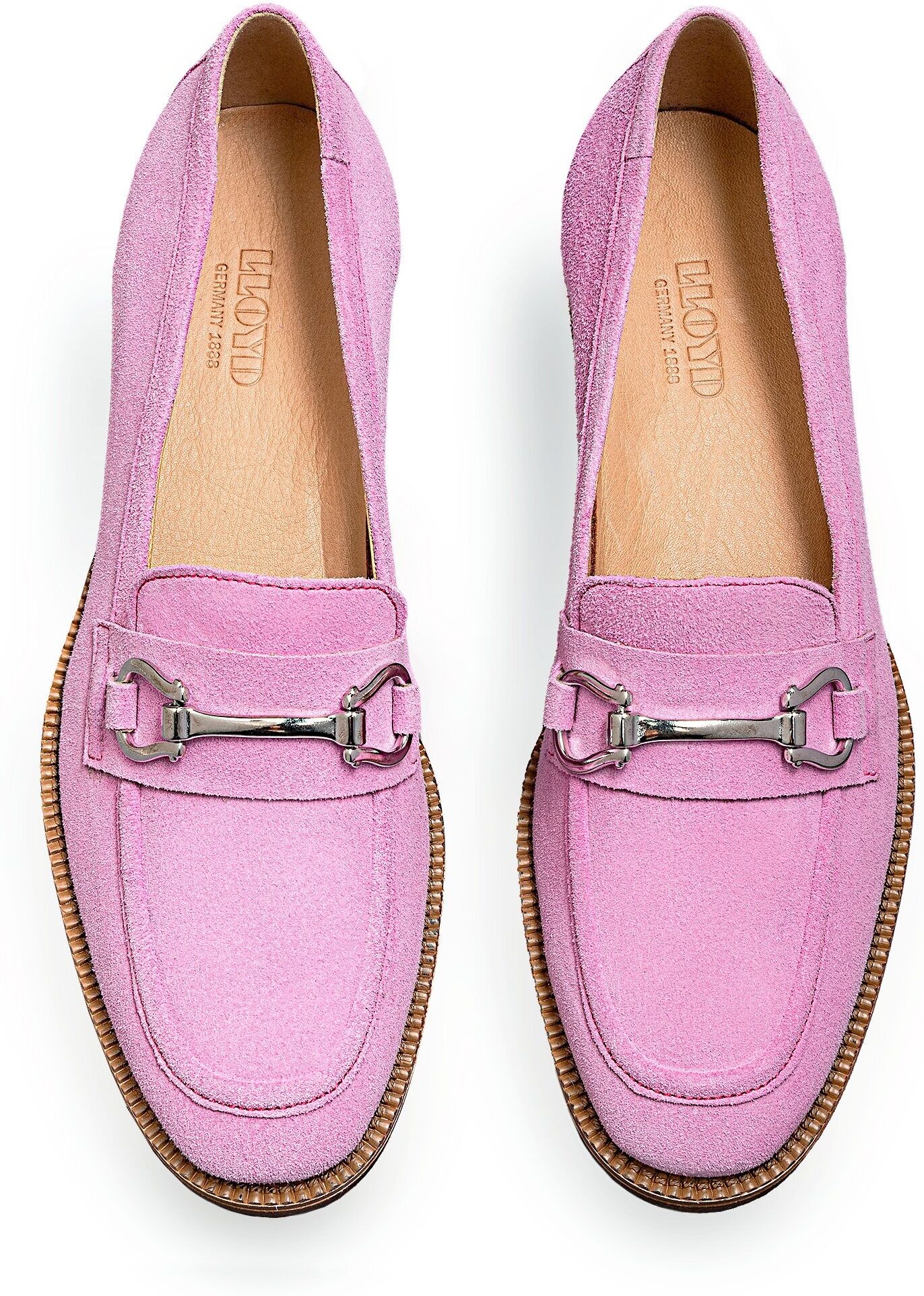 Slipper LLOYD "Hochwertiger Slipper", Damen, Gr. 4,5, atmungsaktiv, pink (mischfarben), Leder, unifarben, Basic, Schuhe Slipper, mit klassischem Design