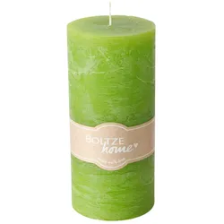 Boltze Stumpenkerze Casual, 15 cm, Ø 7 cm, Grün