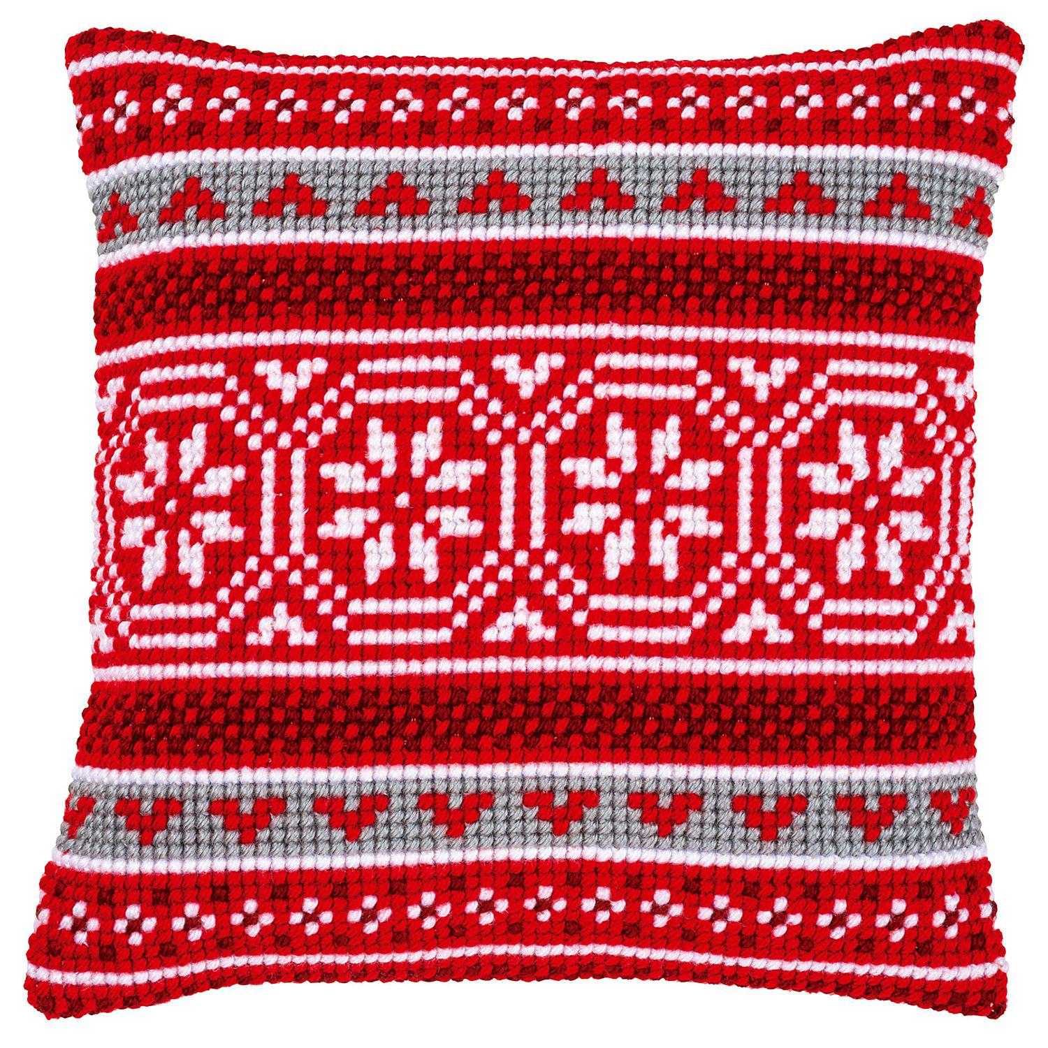 Kreuzstichkissen "Norweger-Muster"