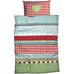 Casatex, Bettwäsche, Herz-Karo (Bettwäsche Set, 155 x 220 cm, 80 x 80 cm)