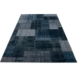 Vintage-Teppich Perugia Mischgewebe Blau 200 x 290 cm