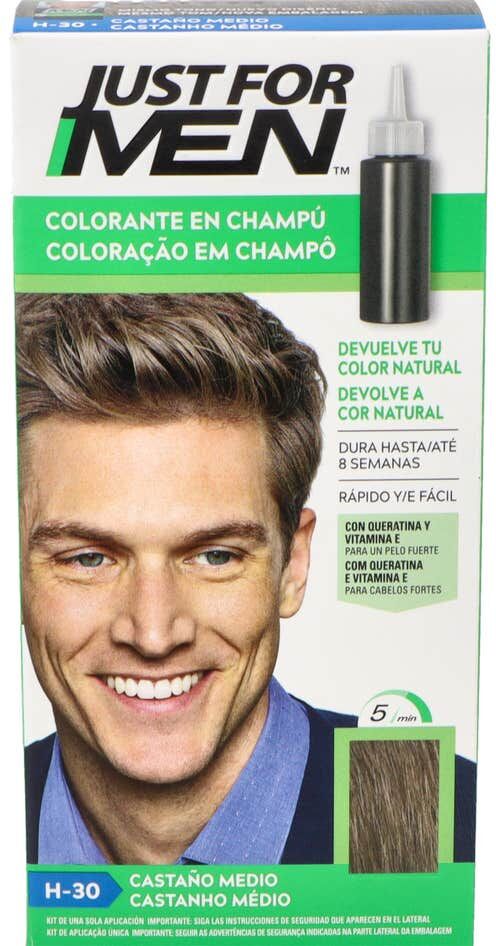 Just For Men champú colorante castaño medio 30ml
