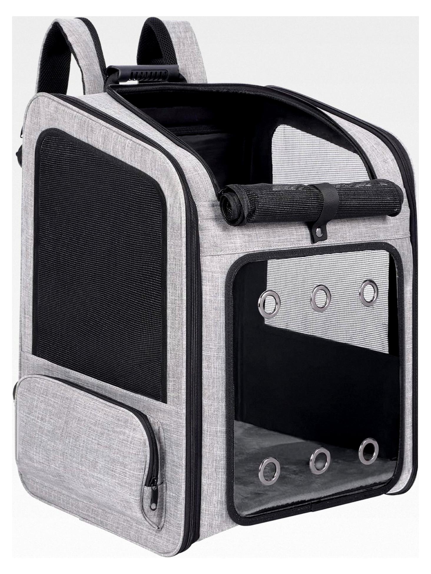 Großer Haustier-Transport-Rucksack für Katzen bis 13,6 kg und Hunde bis 11,3 kg, belüftet, geeignet für Reisen, Wandern und Outdoor