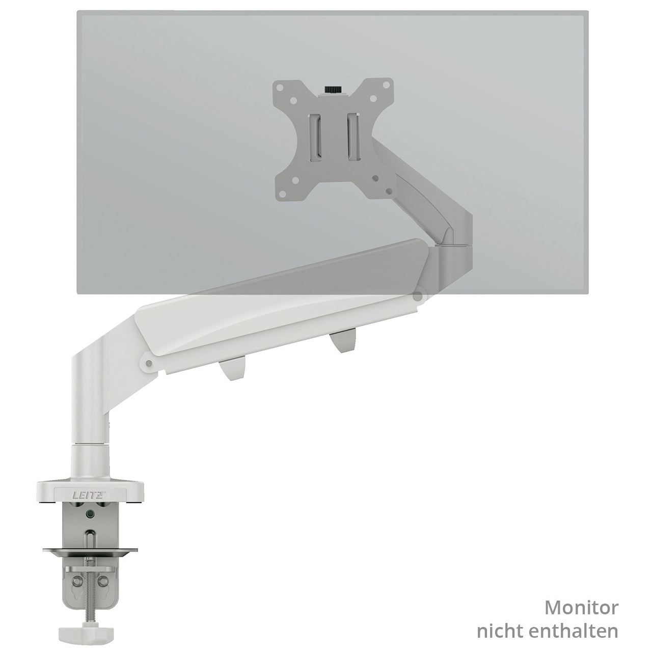 LEITZ Monitor-Halterung Ergo 64890085 lichtgrau für 1 Monitor, Tischklemme