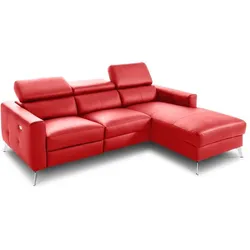 Ecksofa Bono Leder Rot