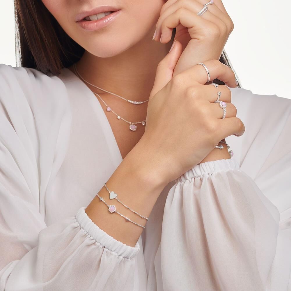 Thomas Sabo Armband aus 925er Silber mit Glas-Keramikstein silber