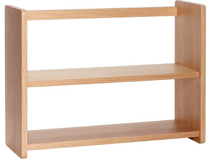 HÜBSCH INTERIOR - NOMAD eiken wandrekje\, wandplankje met twee schappen FSC® - 60x20xh44cm