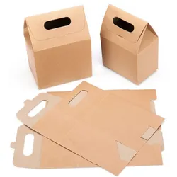 Papp-Geschenkboxen, braun-natur, 12 Stück