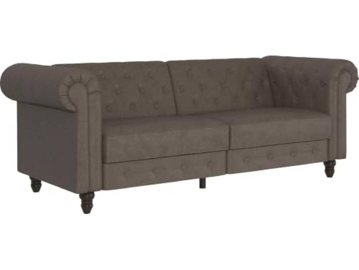 Felix Schlafsofa 3-Sitzer aus Mikrofaser Dunkelbraun