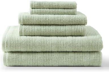 Martha Stewart Bedford Cottage 100% Cotton 6 Piece Towel Sets (Bath Towel/Hand Towel/Washcloth) - 6 Piece