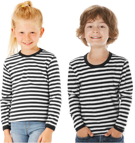 Langärmeliges Ringelshirt "Black Stripes" für Kinder