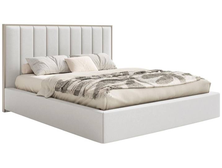Selsey Togents - Lit Tapissé 160x200 avec Revêtement Velours\, Blanc