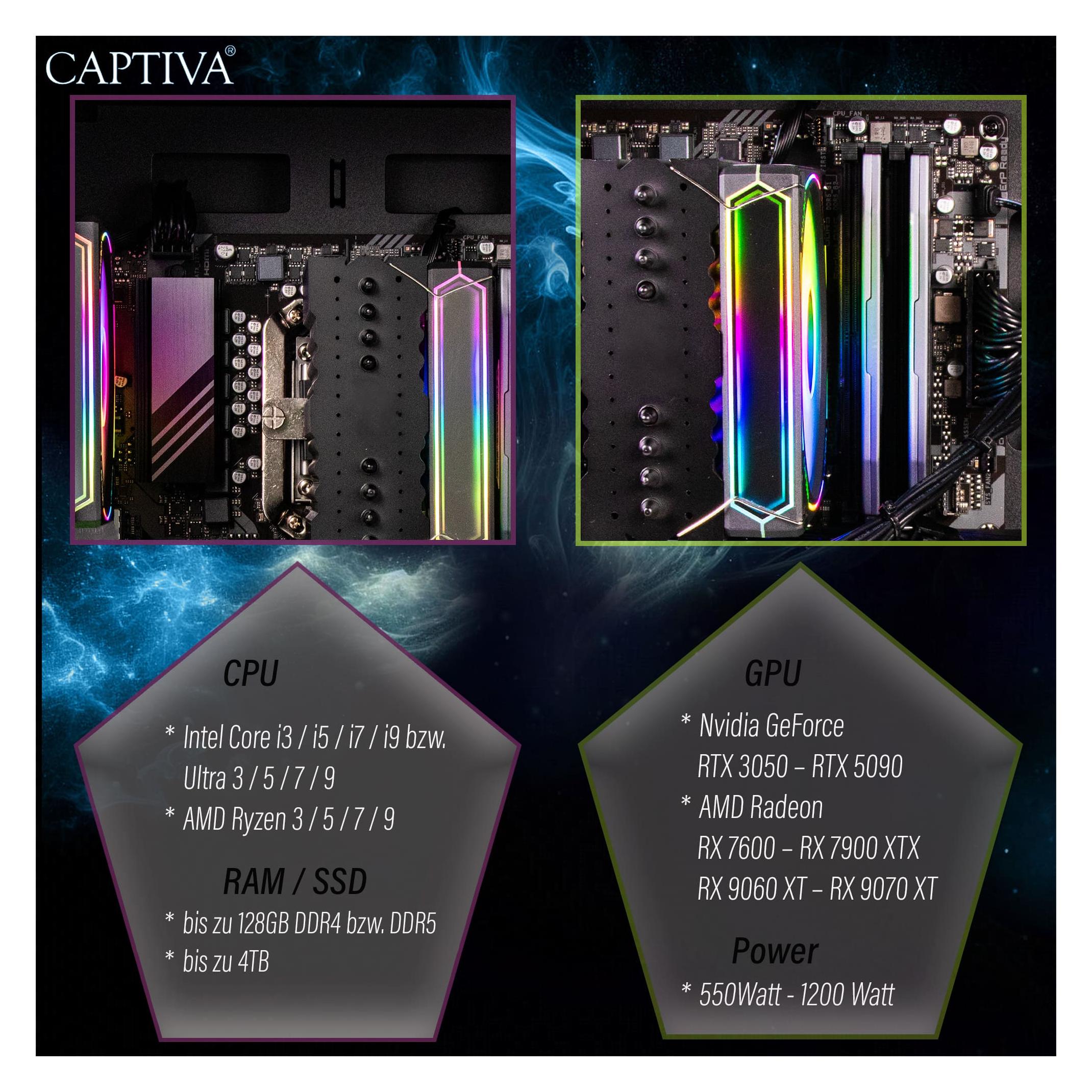 Captiva R88-672 (2000 GB, 64 GB, AMD Ryzen 7 9800X3D, Radeon RX 9070 XT) (88672)