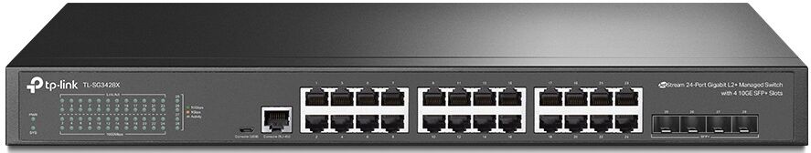 Switch JetStream 24 Puertos Gigabit Administrados + 4 Puertos SFP+ (10GbE) - TP-LINK