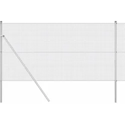 vidaXL Zaunpfosten Silber 50 x 1,4 m (16 x 16 mm Gewebe) Stahl