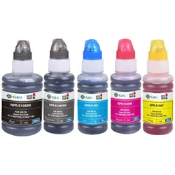 5 G&G EcoTanks Tinte Kompatibel mit Epson 105/ 106