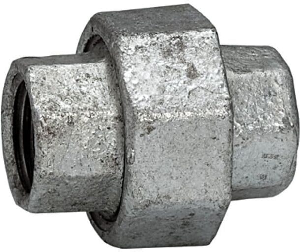 Riegler Raccord 330, FI/FI, Rp/Rp 1, fonte malléable noire galvanisée (TFV 330-10-D)
