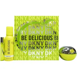 DKNY, Beauty Geschenkset, Be Delicious Gift Set EDP 100 ml. EDP miniature 15 ml and shower foam 150 ml 100ml (Parfum Set)