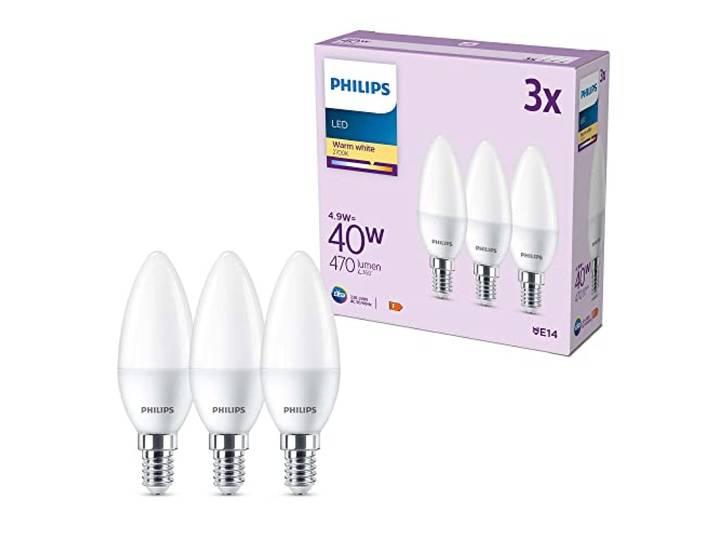 Philips LED Lamp E14 - Warmwit Licht - 40 W - Transparant
