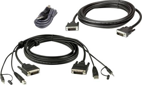 ATEN KVM Anschlusskabel [1x DVI-D Stecker, USB 2.0 Stecker A, Klinkenstecker 3.5mm - 1x DVI-D Stecker, USB 2.0 Buchse