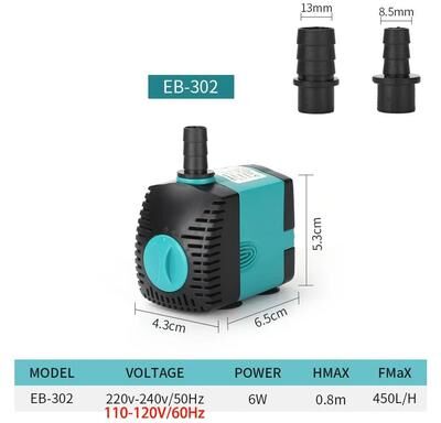 Uplift Essentials Ultra Quiet Aquarium & Fountain Submersible Water Pump 6w