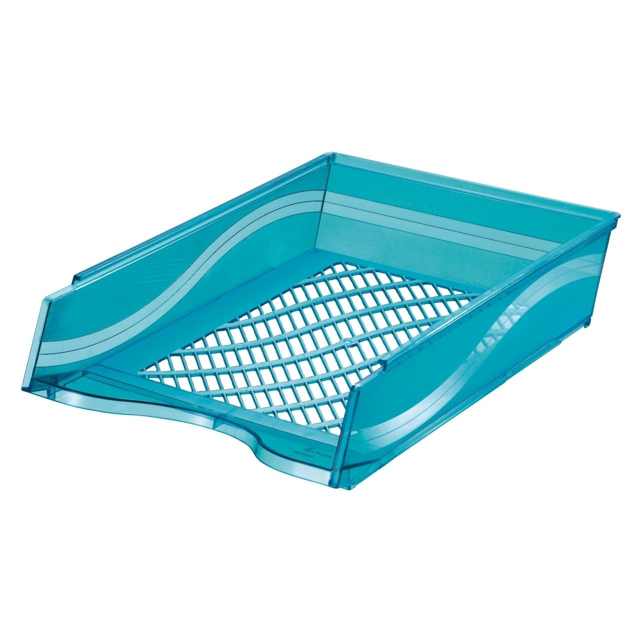Bene Briefablage DIN A4 Polystyrol Farbe: blau transparent (A4, C4) (60100BLT)