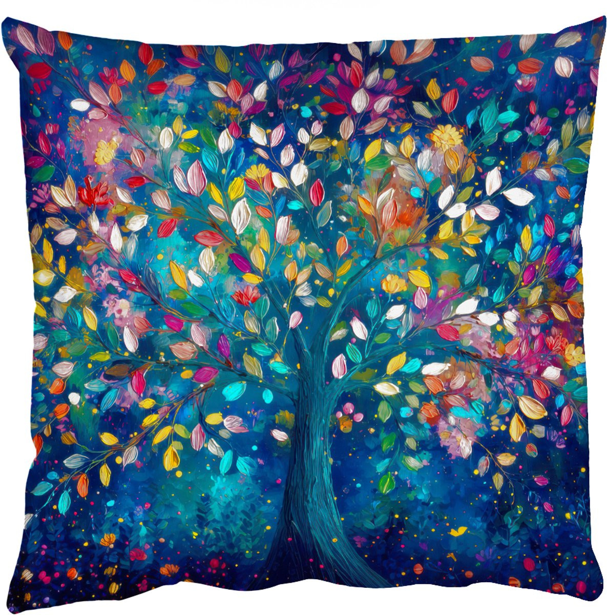 PillowMonkey Sierenkussen Abstracte Boom Kleurrijk 60 x 60 cm