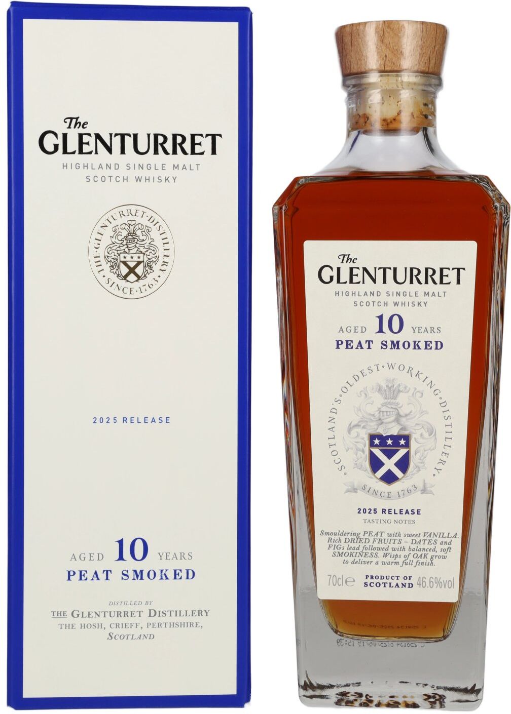 The Glenturret 10 Years Old PEAT Smoked Release 2025 46,6% Vol. 0,7l en boîte cadeau