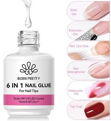Uplifted Finds Born Pretty 6 In 1 Nail Glue Gel 15ML new Bottle