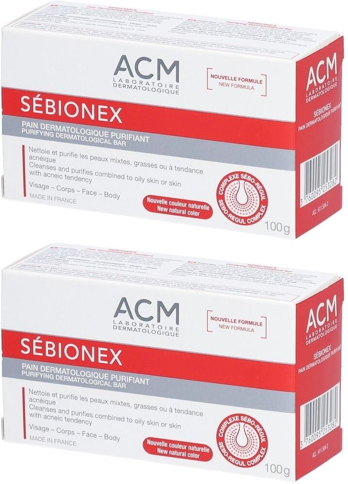 ACM Sebionex Pain Dermato Purif 100G x2 2x100 g Seife