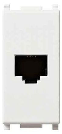 Vimar PLANA Telefoonaansluiting RJ11 stekker 6/4 wit