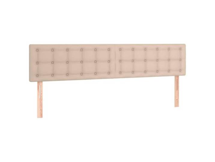 Makastle Kopfteil Cappuccino-Braun Kunstleder 180x5x78/88 cm Höhenverstellbar