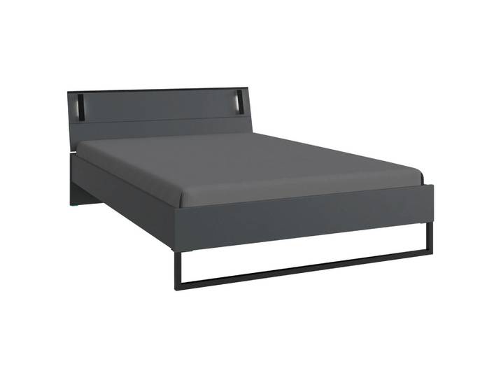 Carryhome Bett, Graphitfarben, Metall, F, 140x200 cm, Made in Germany, Schlafzimmer, Bett, Einzel- & Doppelbetten